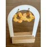 pampilles interchangeables " Aura " 25 mm Jaune /orange paillettes