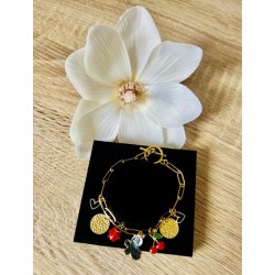 Bracelet à personnaliser avec Charms . Fermoir QT