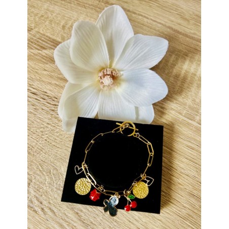 Bracelet à personnaliser avec Charms . Fermoir QT