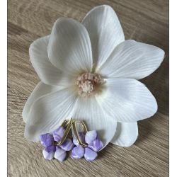 Pampilles interchangeables  " Florinette  " Violette et blanche