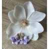Pampilles interchangeables  " Florinette  " Violette et blanche