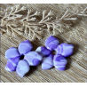 Pampilles interchangeables " Florinette " Violette et blanche .