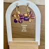 Pampille interchangeables " Aloha Bloom " Pêche et Violet .