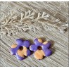 Pampilles interchangeables "Nuafleur " Violette et Abricot .20 mm