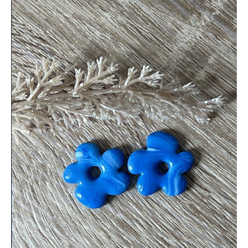Pampilles interchangeables " Nuafleur " Marbré bleu océan 20 mm. Pampilles interchangeables " Nuafleur " Marbré bleu océan 20 mm.