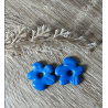 Pampilles interchangeables " Nuafleur " Marbré bleu océan 20 mm.