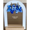 Pampilles interchangeables " Etoile d'azur " Marbré bleu 30 mm