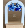 Pampilles interchangeables " Etoile d'azur " Marbré bleu 30 mm