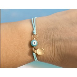 Bracelet à noeud coulissant avec charm .