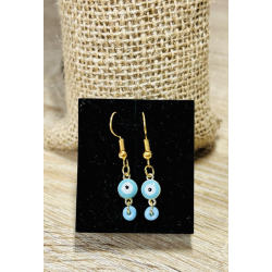 Parure bracelet noeud coulissant & boucles d'oreilles .