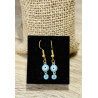 Parure bracelet noeud coulissant & boucles d'oreilles .
