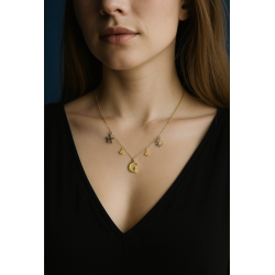 Pendentif 5 breloques .