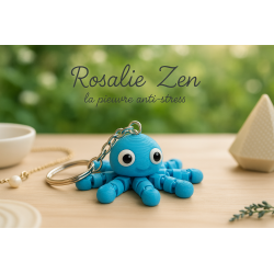 🐙 Porte clés  Rosalie Zen la pieuvre anti stress  .