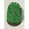 Dessous de verre  " Feuilles de  Monstera + socle " .