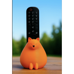 Porte télécommande " Chat " Gris.
