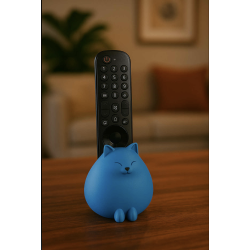 Porte télécommande " Chat " Gris.