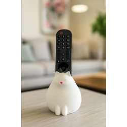 Porte télécommande " Chat " Gris.