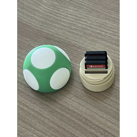 Boite de rangement champignon Mario Kart pour jeux switch