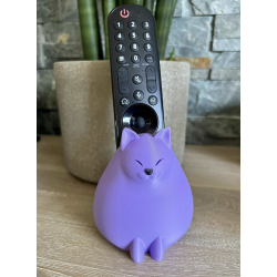 Porte télécommande " Chat Lila "