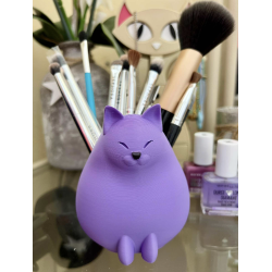 Porte télécommande " Chat Lila "