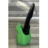 Porte télécommande " Chat vert pomme "