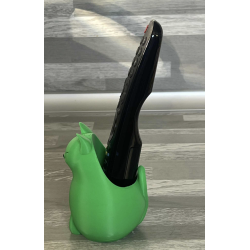 Porte télécommande " Chat vert pomme "