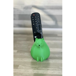 Porte télécommande " Chat vert pomme "