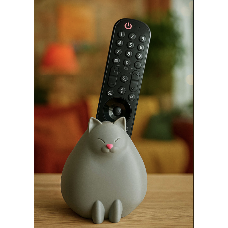 Porte télécommande " Chat Gris " Porte télécommande " Chat Gris "