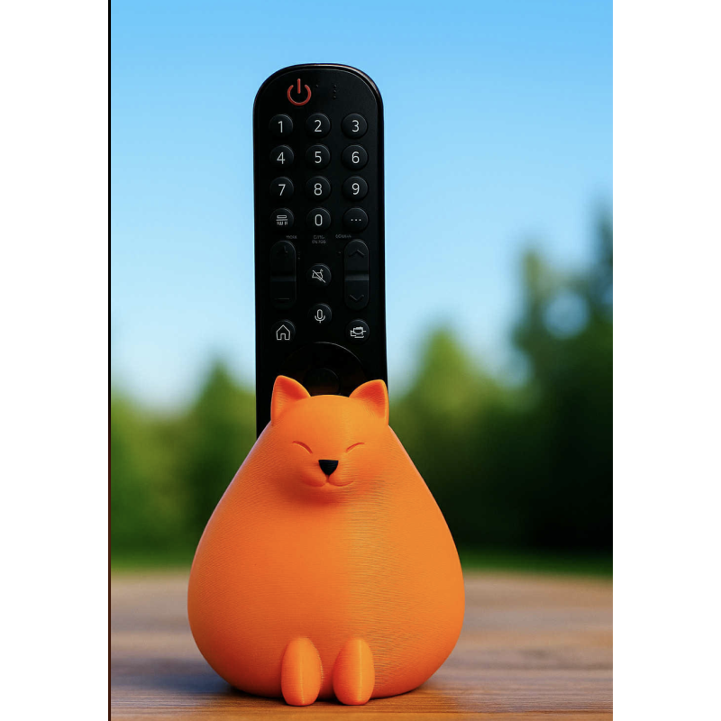 Porte télécommande " Chat Orange " Porte télécommande " Chat Orange "