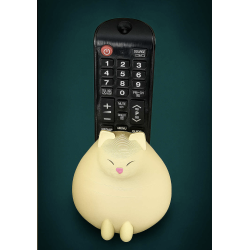 Porte télécommande " Chat Ecru "