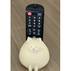 Porte télécommande " Chat Ecru "